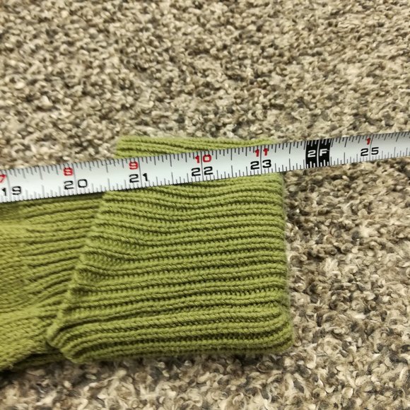 Vintage Ralph Lauren Sport Sweater Cable Knit Turtleneck Green Womens Small - Picture 7 of 8